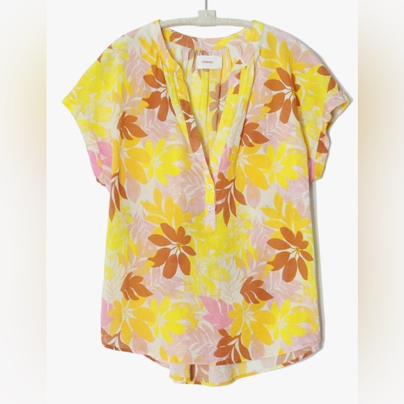 Xirena Sam Short Sleeve Top Pink Lemonade Size Small - Picture 1 of 6